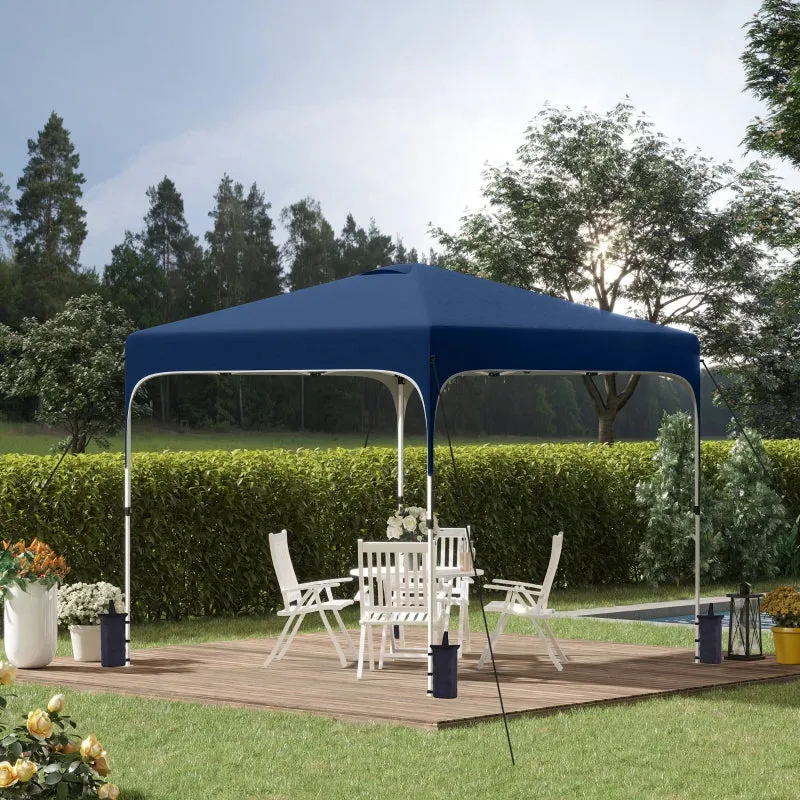 10' x 10' Height Adjustable Pop Up Tent - Navy Blue