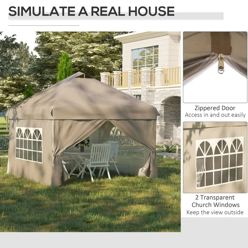 10' x 10' Pop Up Canopy Tent - Beige