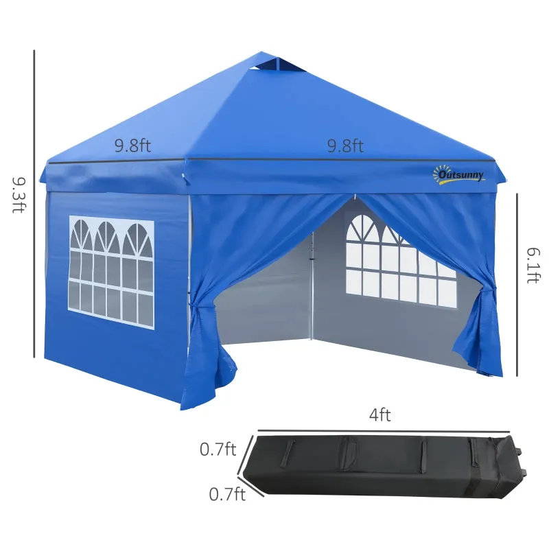 10' x 10' Pop Up Canopy Tent - Blue