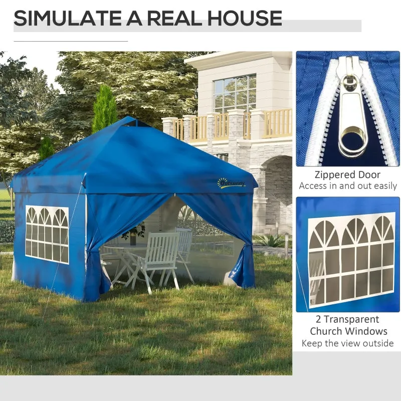 10' x 10' Pop Up Canopy Tent - Blue