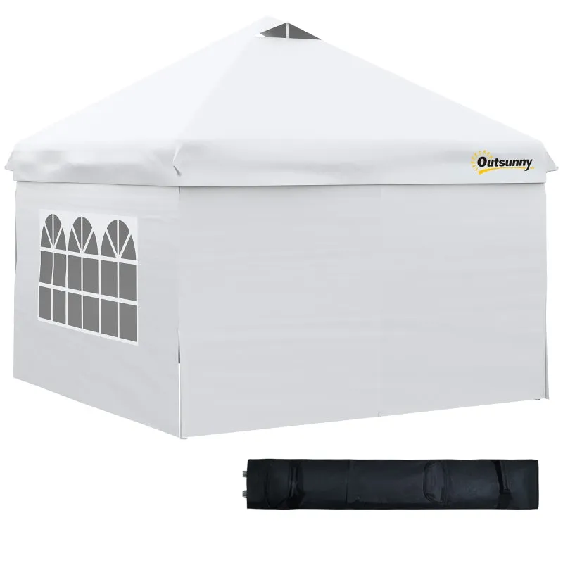 10' x 10' Pop Up Canopy Tent - White