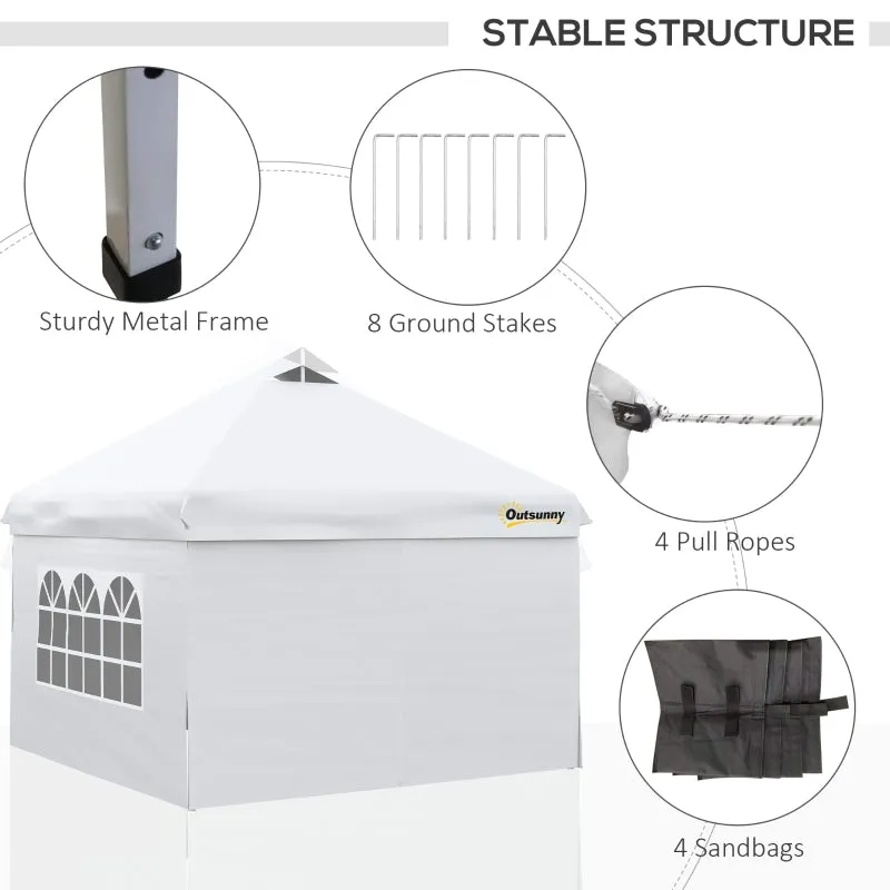 10' x 10' Pop Up Canopy Tent - White