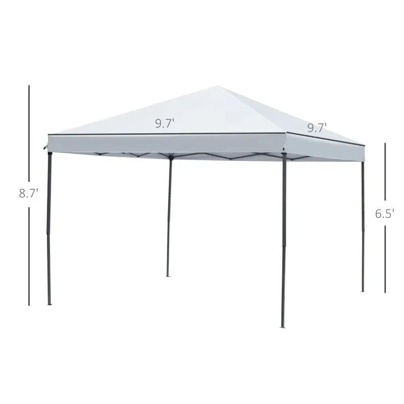 10x10 ft Pop Up Party Canopy Tent with 4 Removable Walls - Cream White