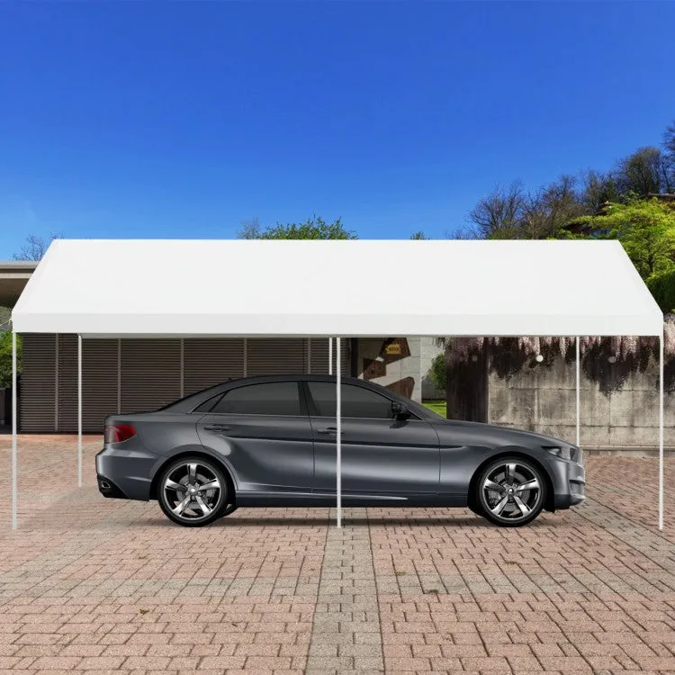 10x20 ft. Steel Frame Portable Car Canopy Tent - White