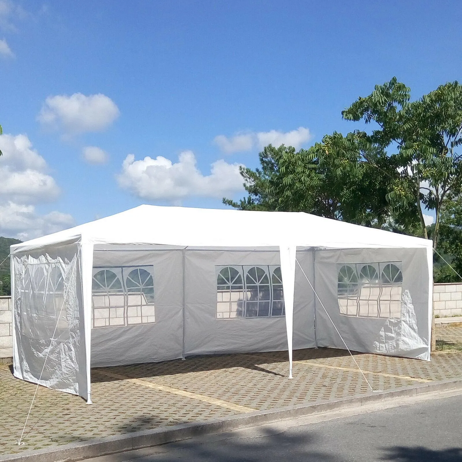 10x20' Wedding Party Canopy Tent Outdoor Gazebo with 6 Removable  Sidewalls