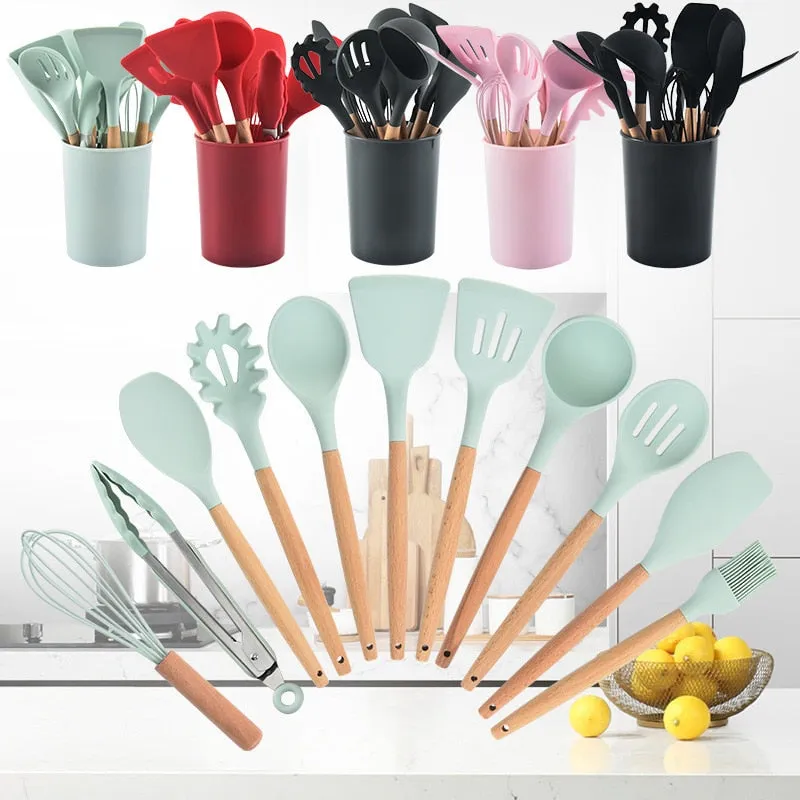 12 Piece Silicone Utensil Set