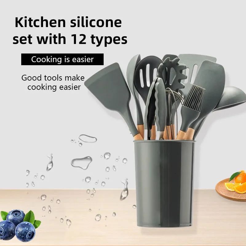 12 Piece Silicone Utensil Set