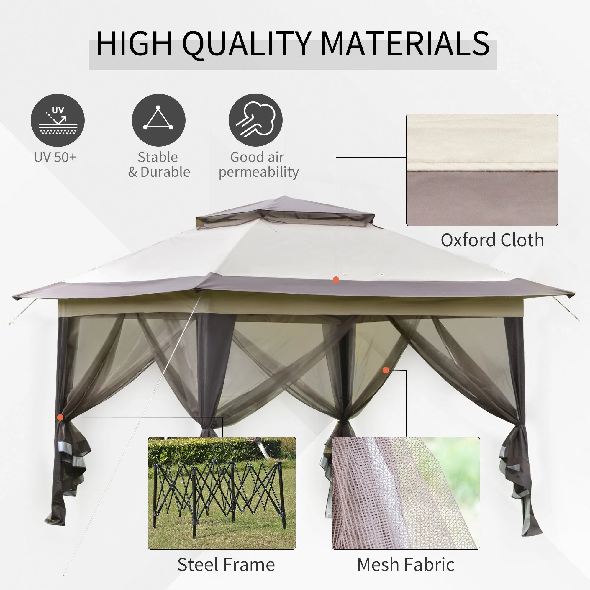 12x12 ft Pop Up Party Canopy Gazebo Tent with Roller Bag