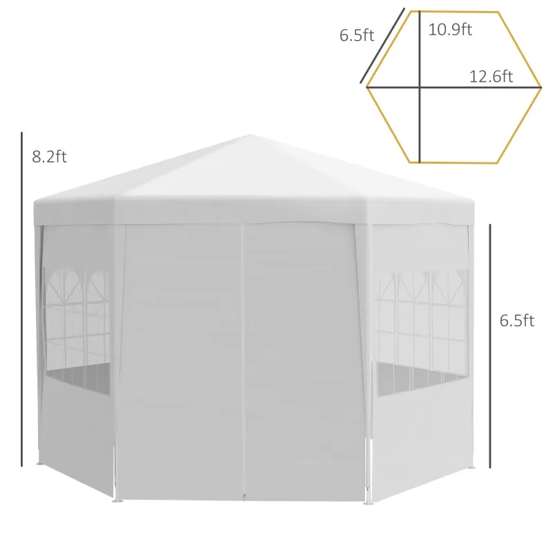 13ft Gazebo Party Tent - White