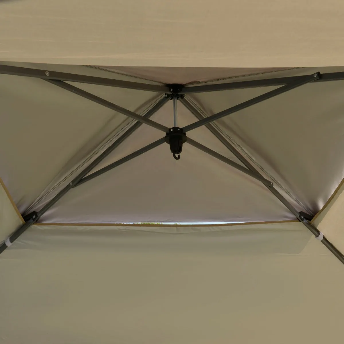 13x13 ft Height Adjustable Pop Up Canopy Tent with Top Vent - Khaki