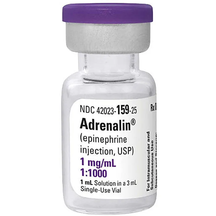 Adrenalin Epinephrine Injection (1:1000) 1 mg Single-Dose Vials - EACH (Rx)