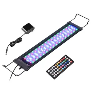 AquaBasik LED Aquarium Light with Timer RC RGBW 22-29"