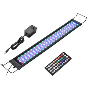 AquaBasik LED Aquarium Light with Timer RC RGBW 32-39"