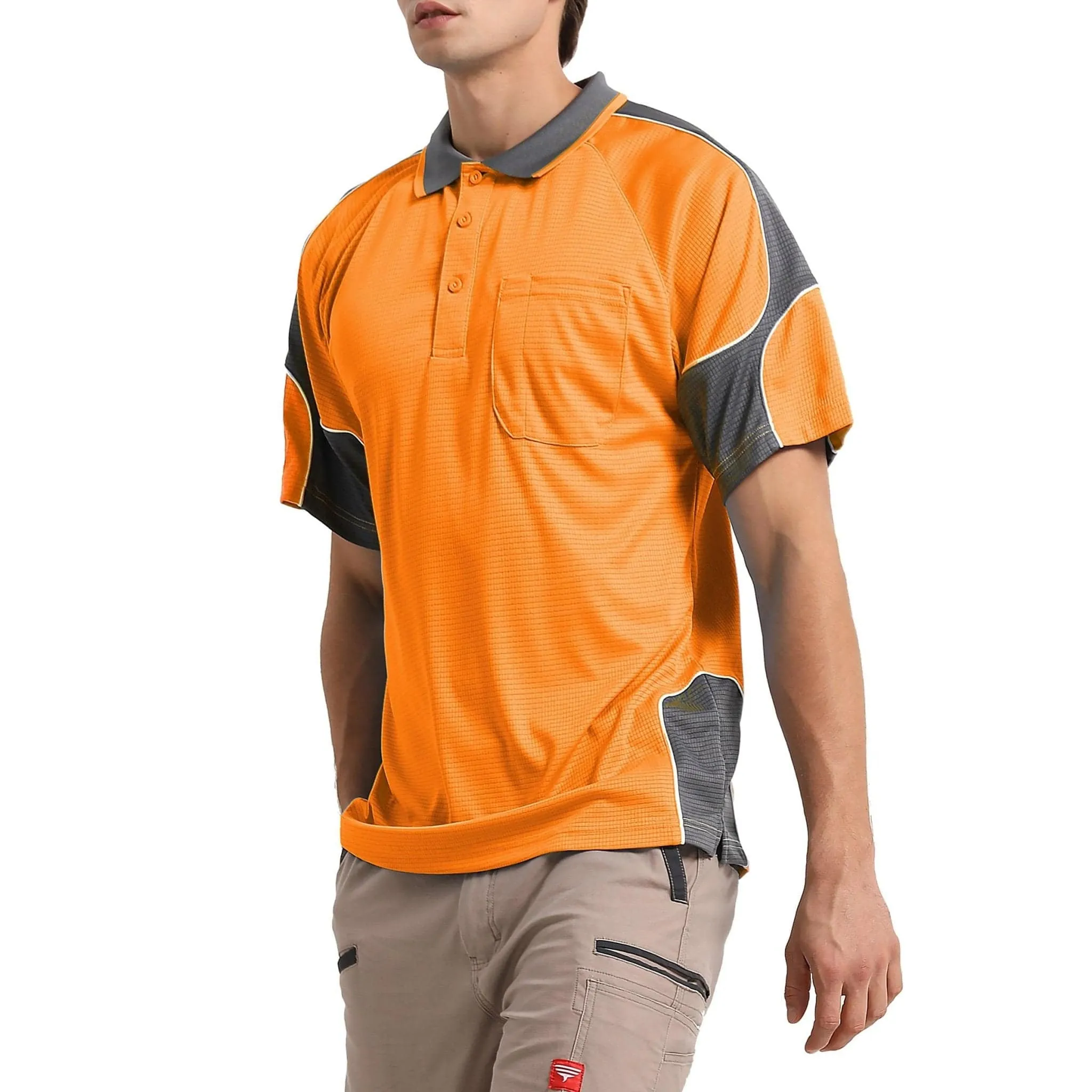 Big Bee PANEL Mens Polo Shirts, Short Sleeve