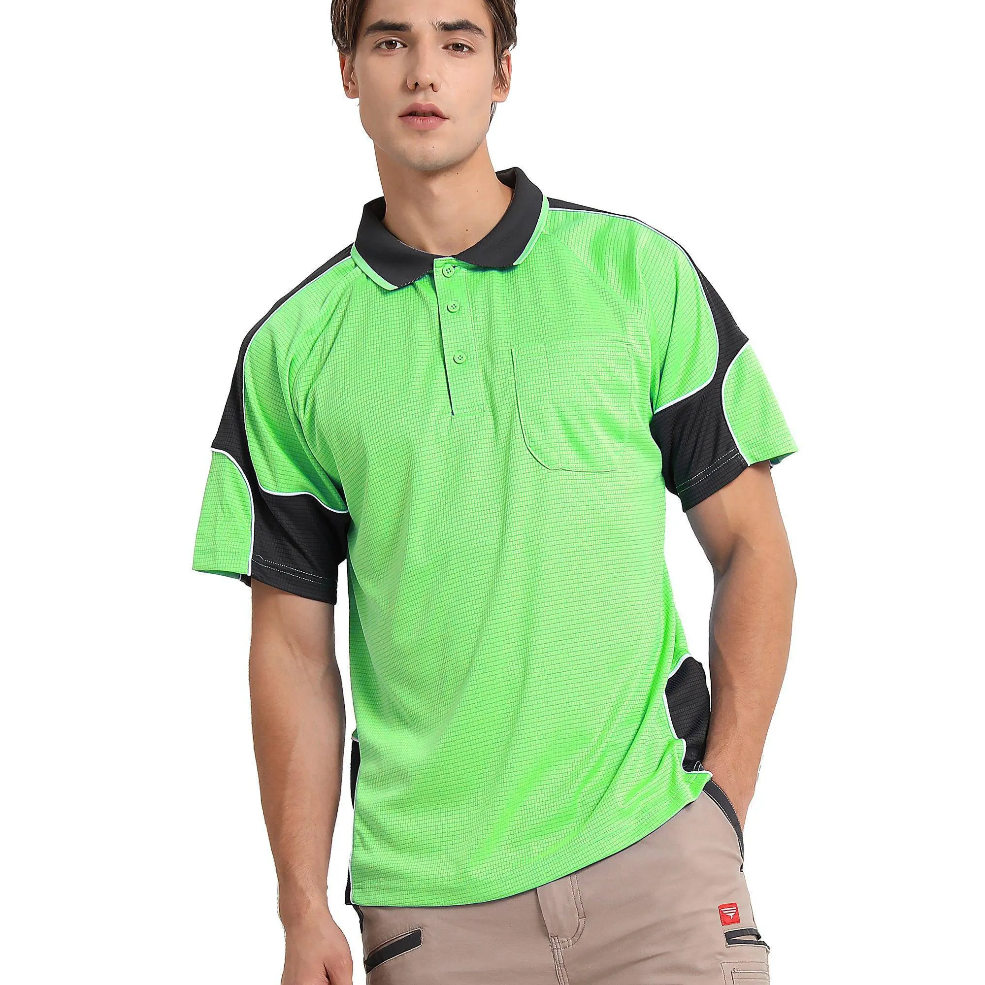 Big Bee PANEL Mens Polo Shirts, Short Sleeve