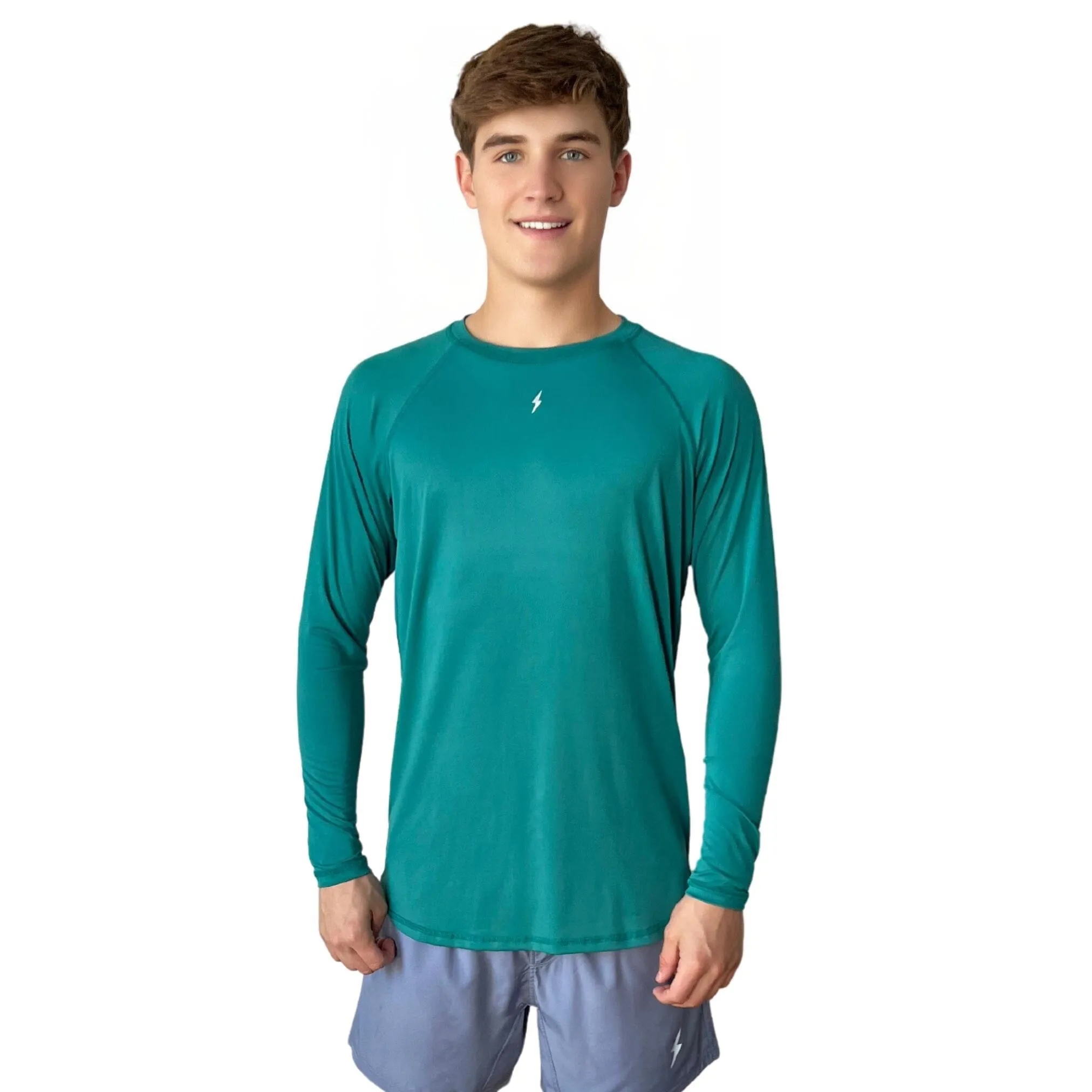 BRUCE BOLT Long Sleeve Performance T-Shirt with Reflective Bolt - GREEN