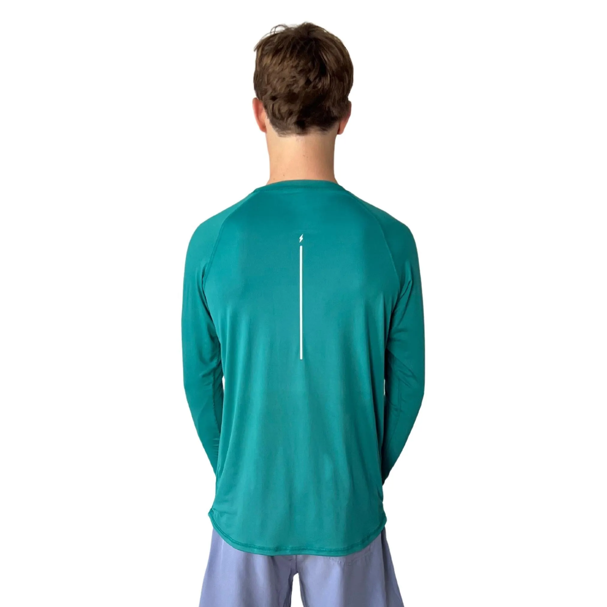 BRUCE BOLT Long Sleeve Performance T-Shirt with Reflective Bolt - GREEN