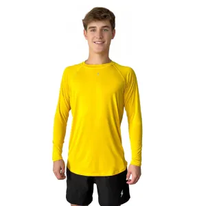 BRUCE BOLT Long Sleeve Performance T-Shirt with Reflective Bolt - YELLOW