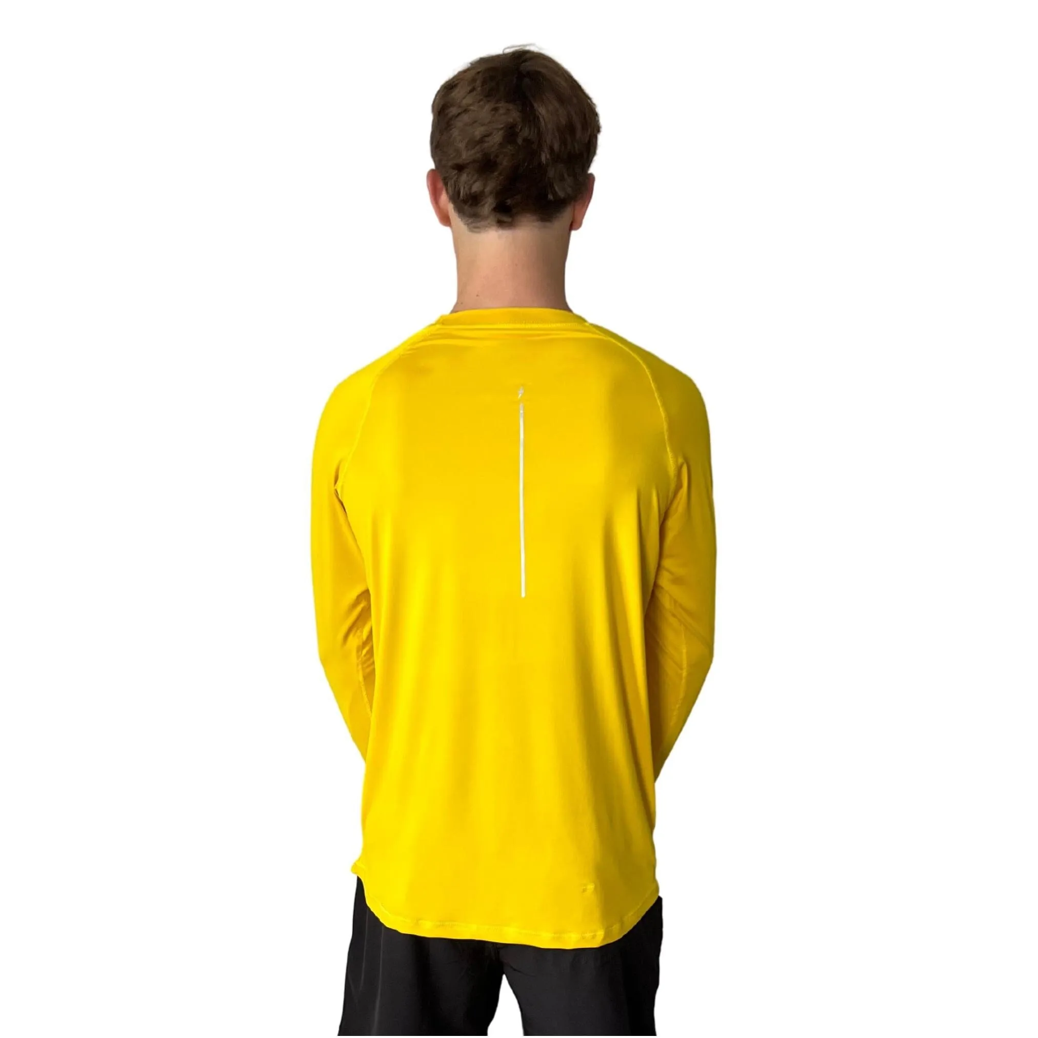 BRUCE BOLT Long Sleeve Performance T-Shirt with Reflective Bolt - YELLOW