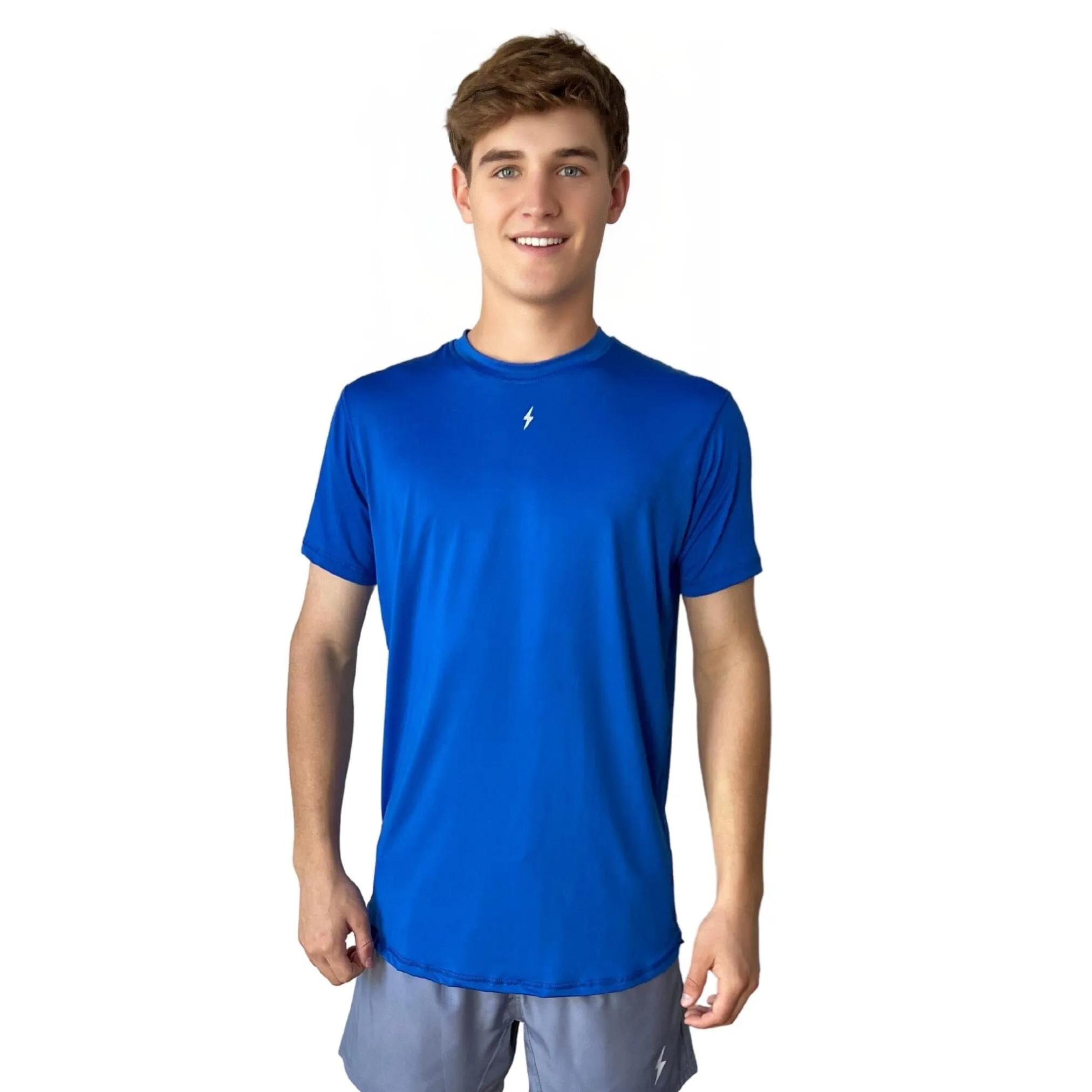 BRUCE BOLT Short Sleeve Performance T-Shirt with Reflective Bolt - ROYAL