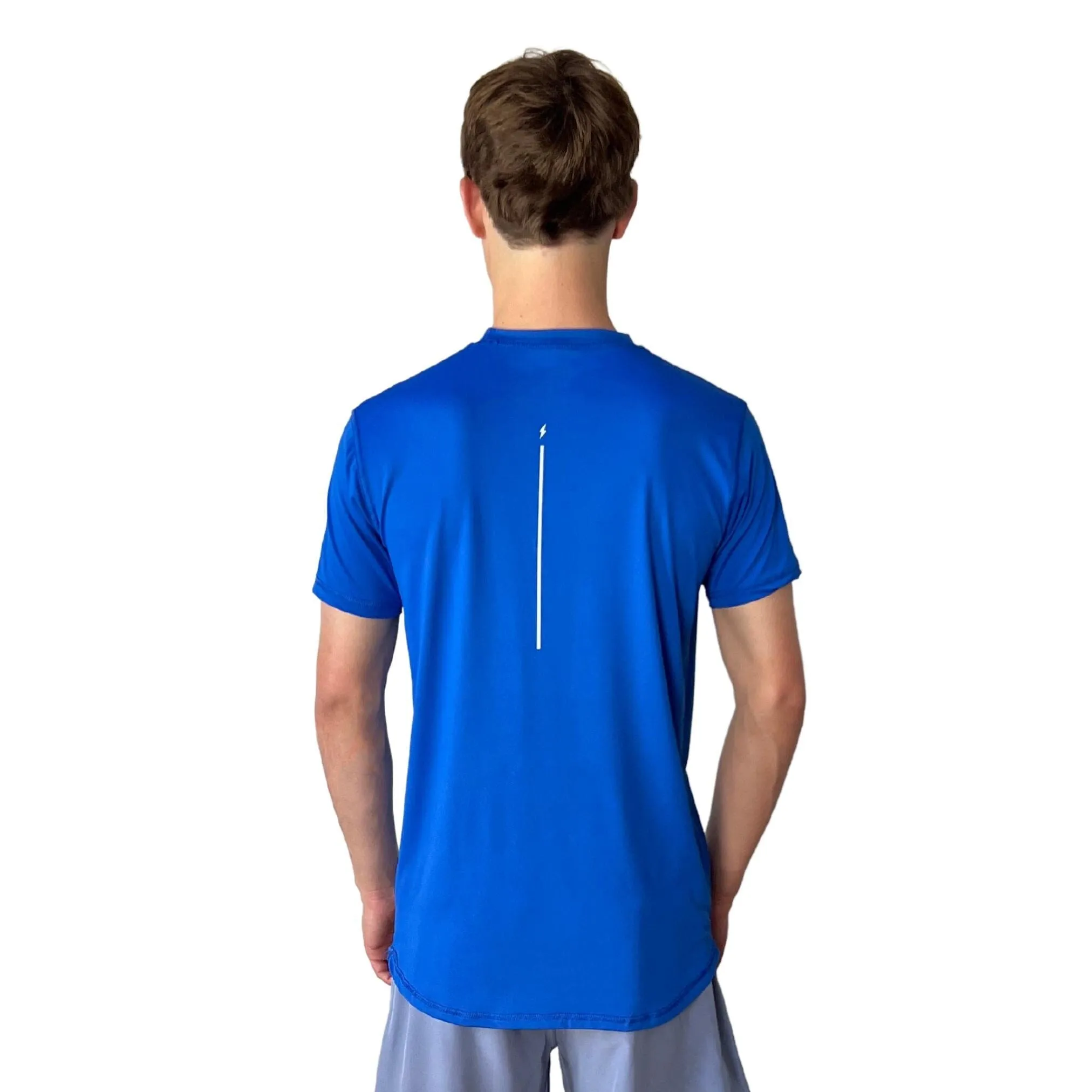 BRUCE BOLT Short Sleeve Performance T-Shirt with Reflective Bolt - ROYAL