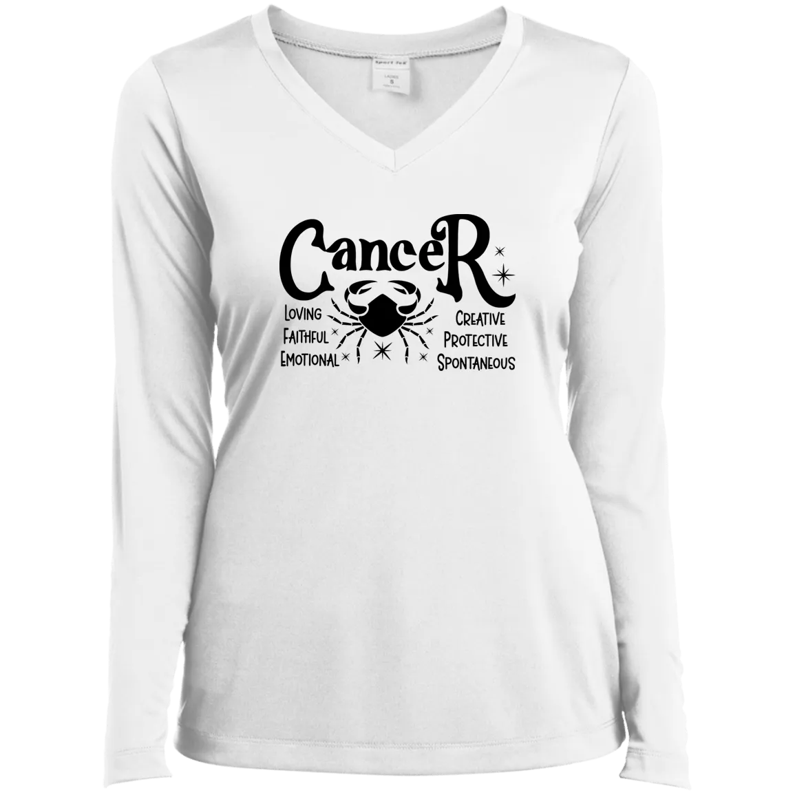 Cancer Ladies’ Long Sleeve Performance V-Neck Tee