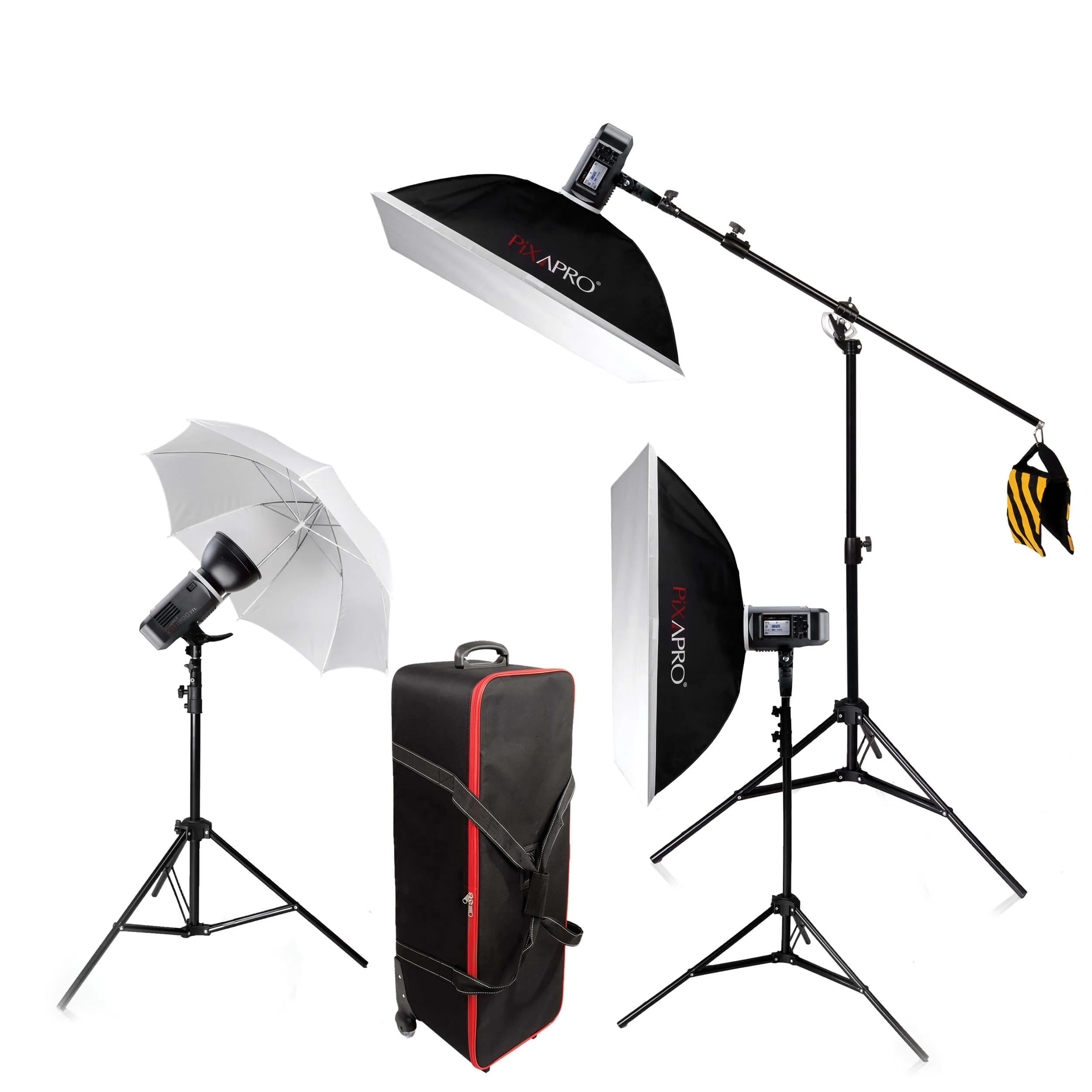 CITI600 TTL Battery Powered Three Head Boom Flash Kit  (GODOX AD600B)