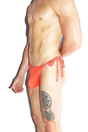 Core Tied Up String Thong - Orange