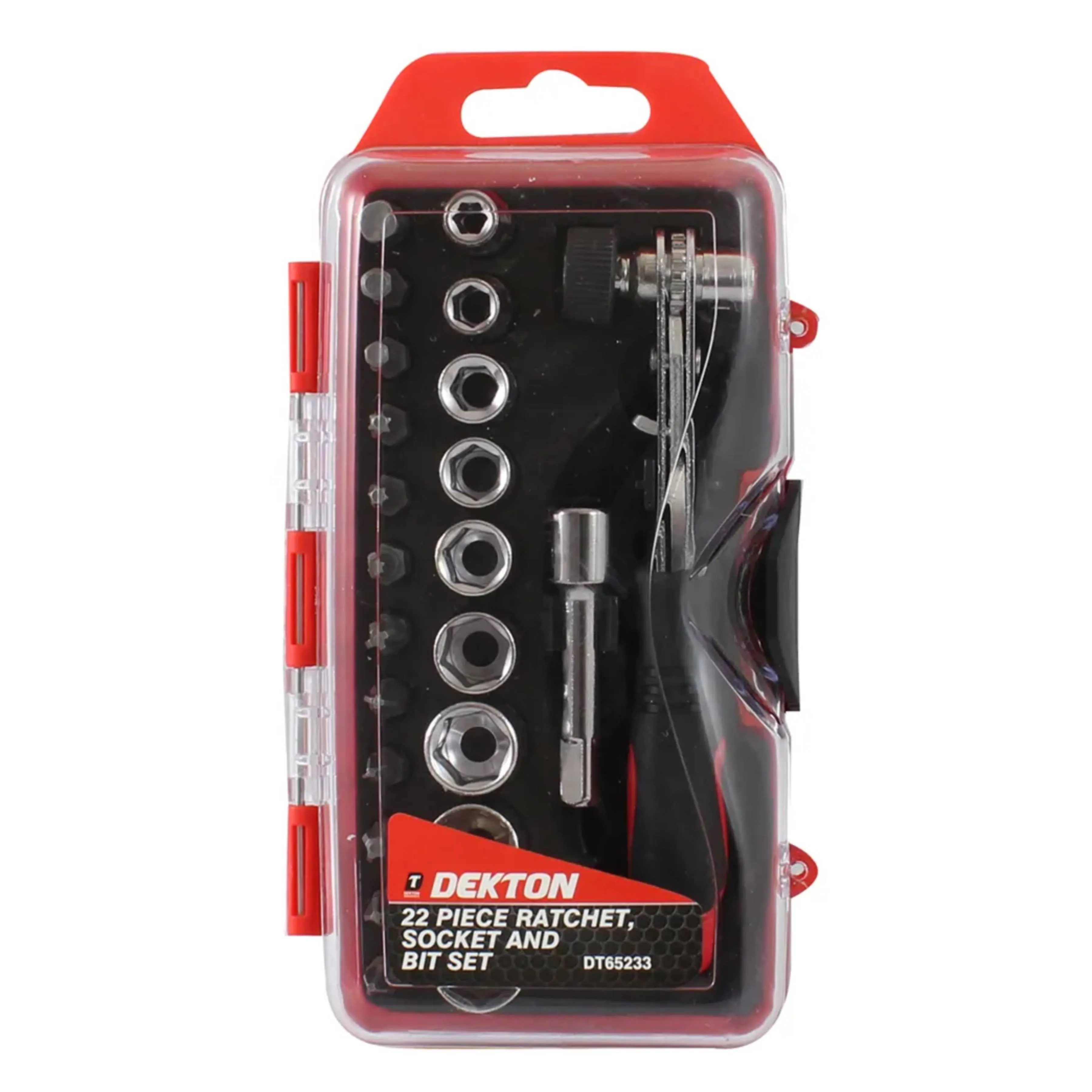 DEKTON 22PC Ratchet Wrench, Bit and Socket Set