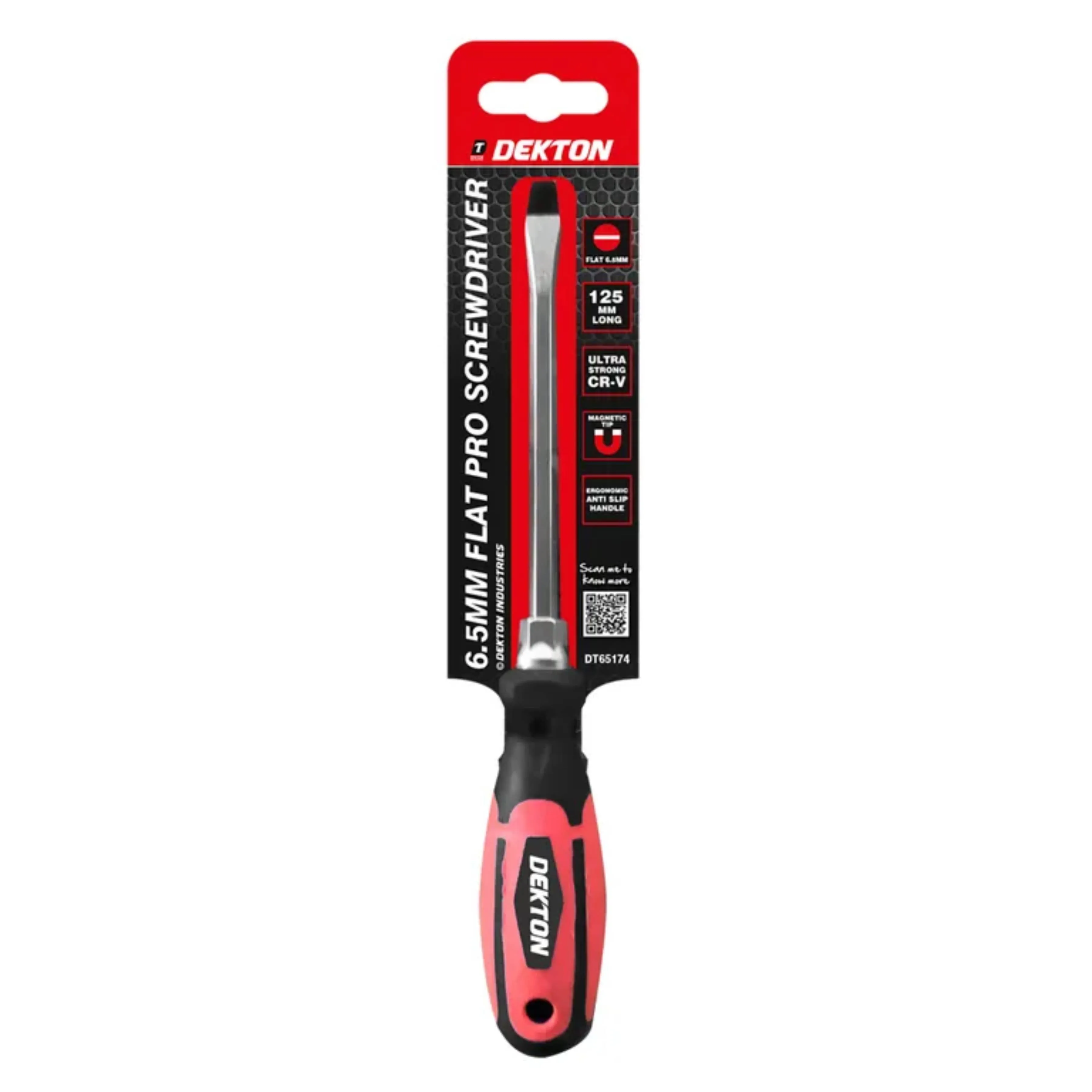 DEKTON Flat 6.5mm x 125mm Pro Screwdriver