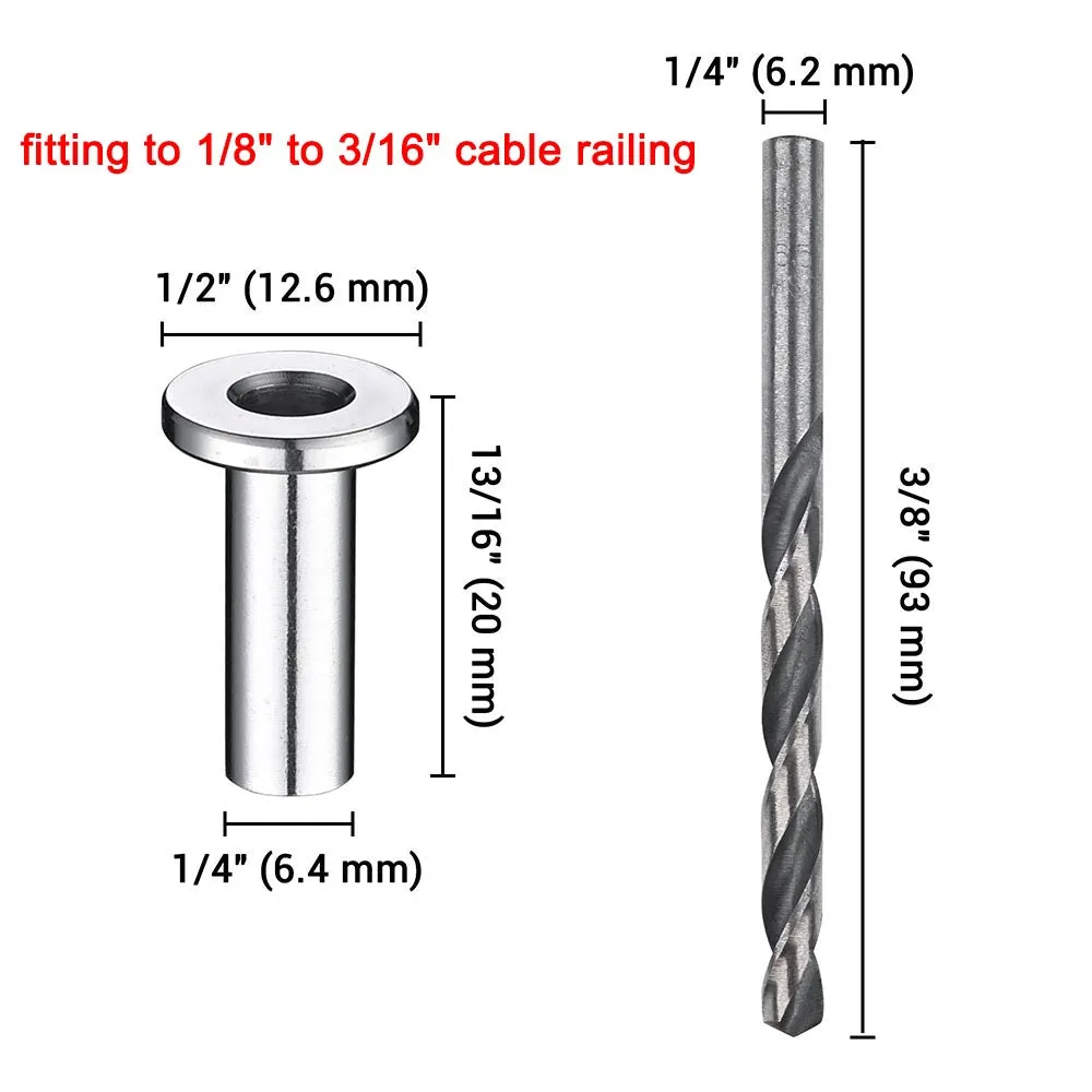 DIY Cable Railing Hardware Protector Sleeves D1/8"-3/16"