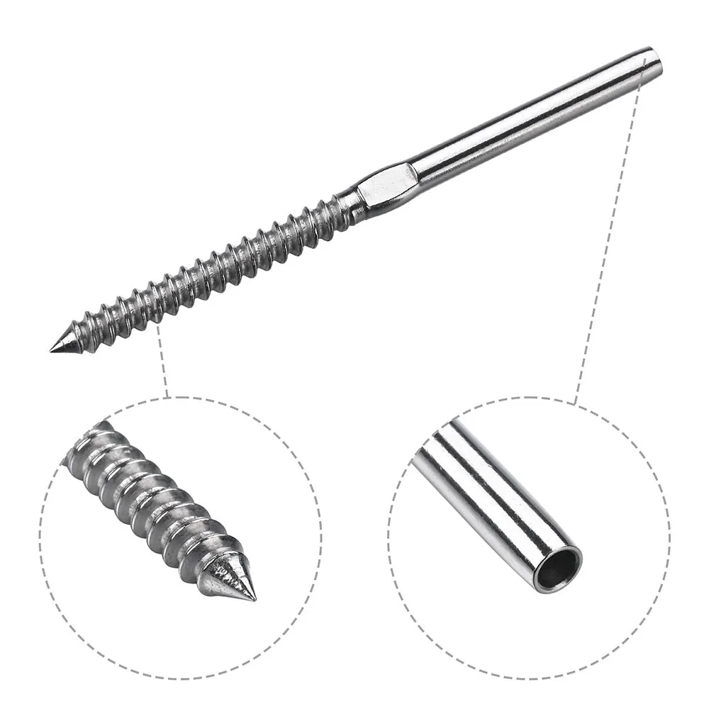 DIY Cable Railing Hardware Swage Lag Screws D1/8"-3/16"