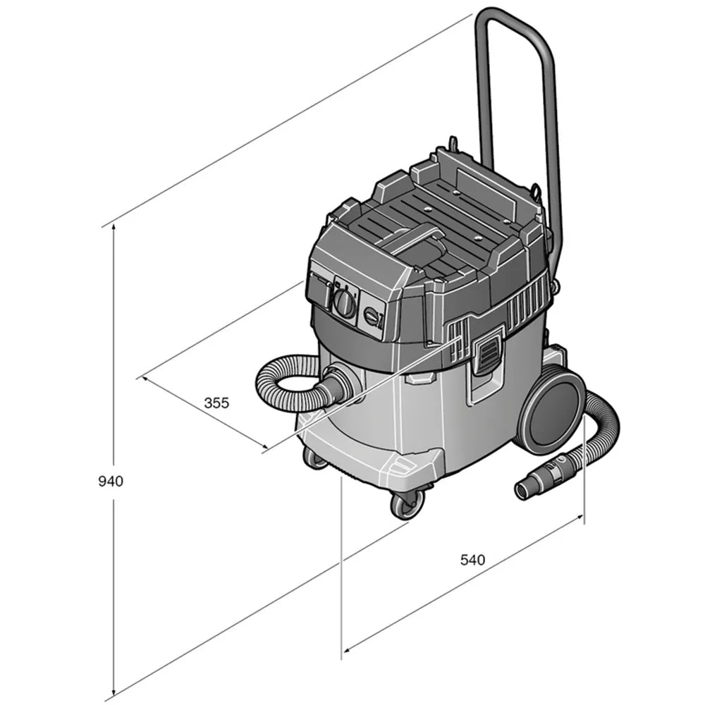 Fein 92030070990 Turbo II X AC HEPA Pro Set Wet/Dry Dust Extractor