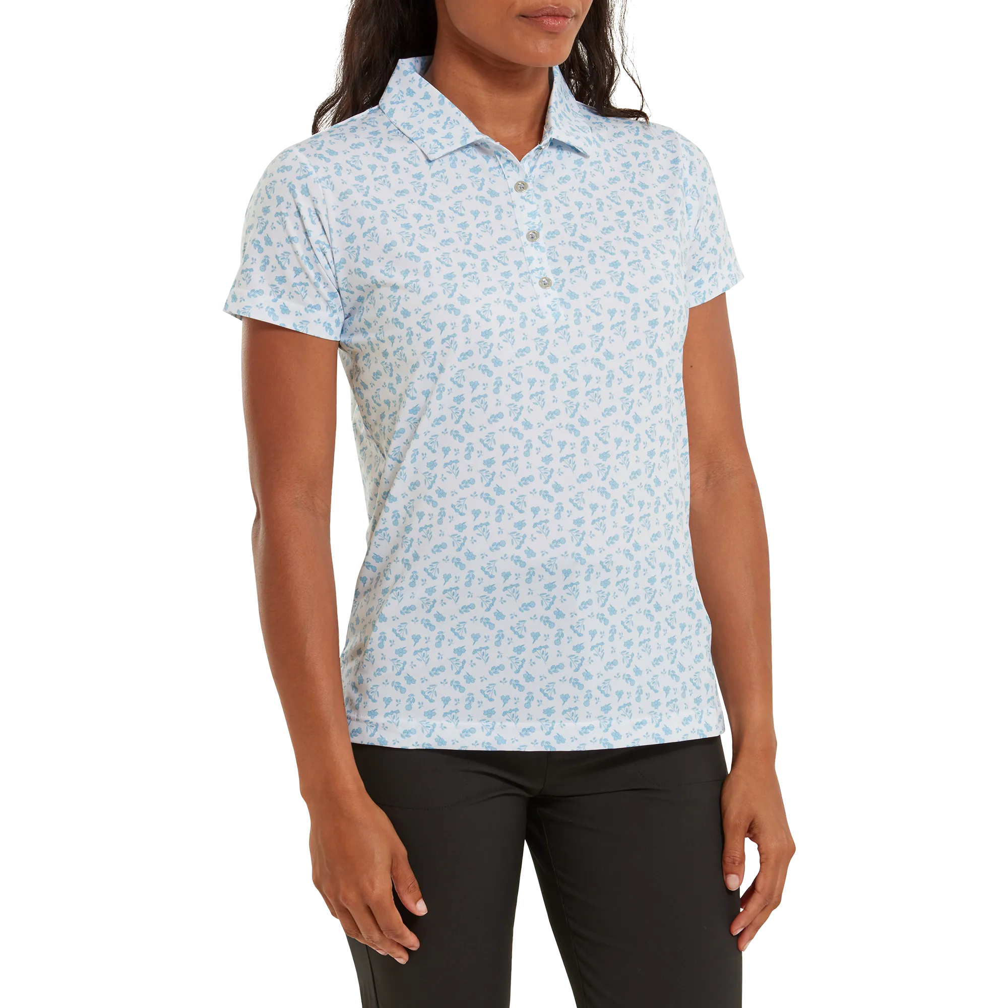 FootJoy Women's Floral Print Lisle Polo