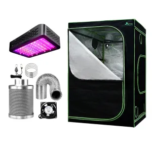 Green Fingers Grow Tent 1000W LED Grow Light 150X150X200cm Mylar 6" Ventilation