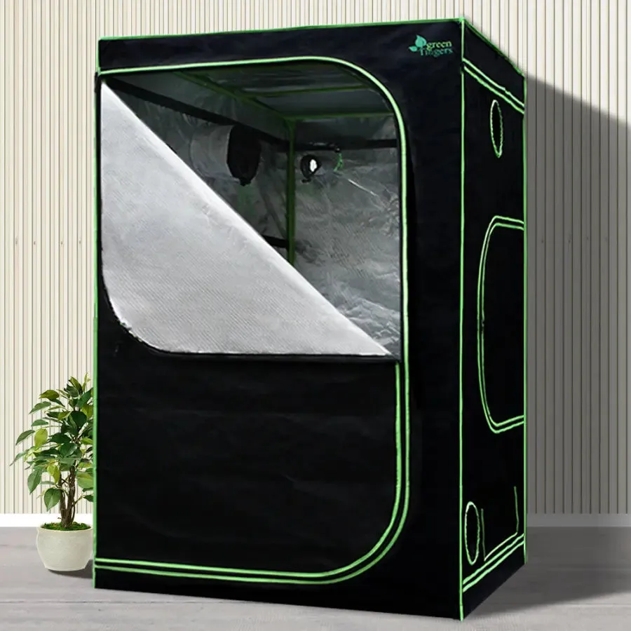 Green Fingers Grow Tent 1200W LED Grow Light 150X150X200cm Mylar 6" Ventilation