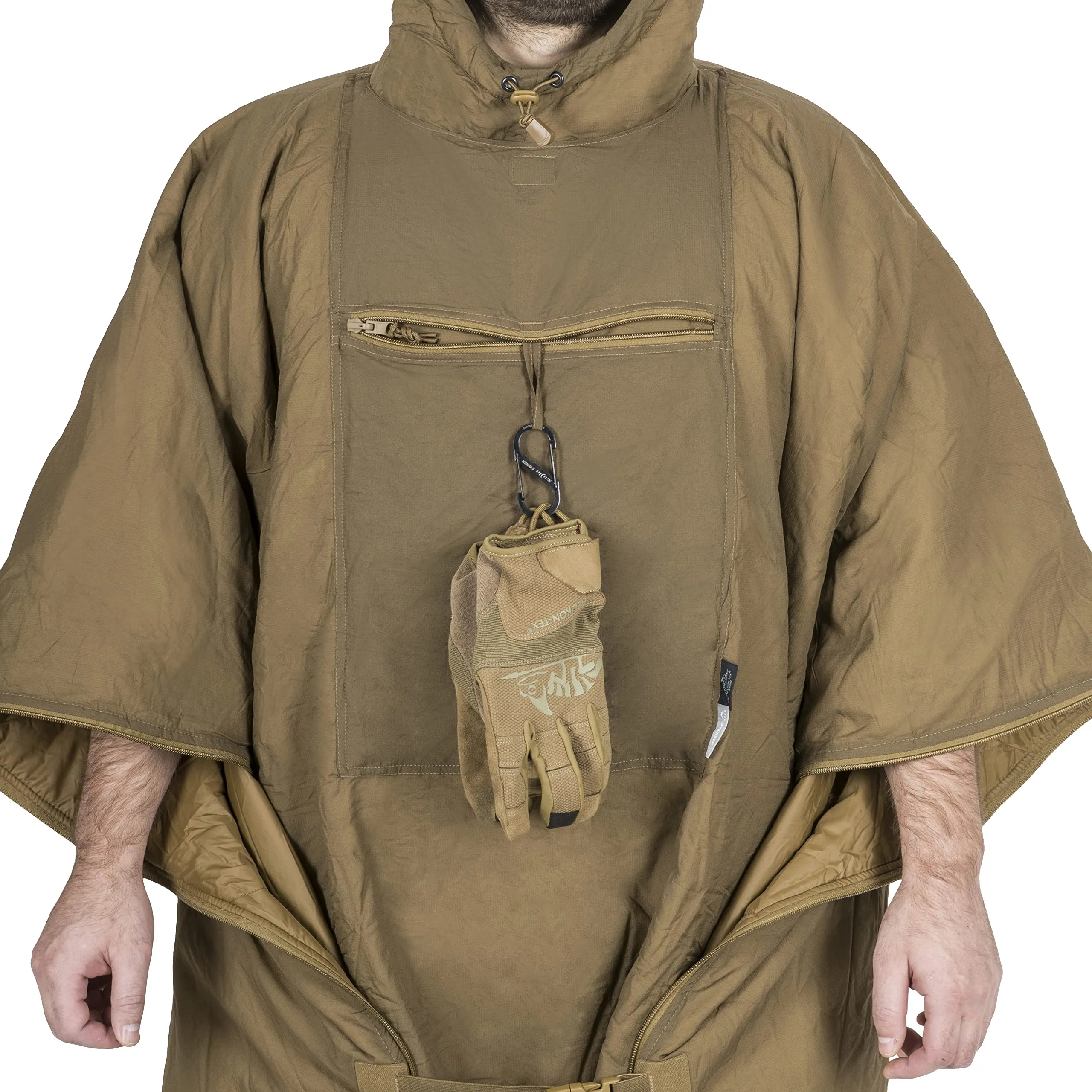 Helikon-Tex Swagman Roll Military Poncho, Bushcraft Line - Multi-Purpose Rain Poncho & Emergency Poncho - Survival and Military Gear - Woobie Blanket & Jacket (Alpha Green)