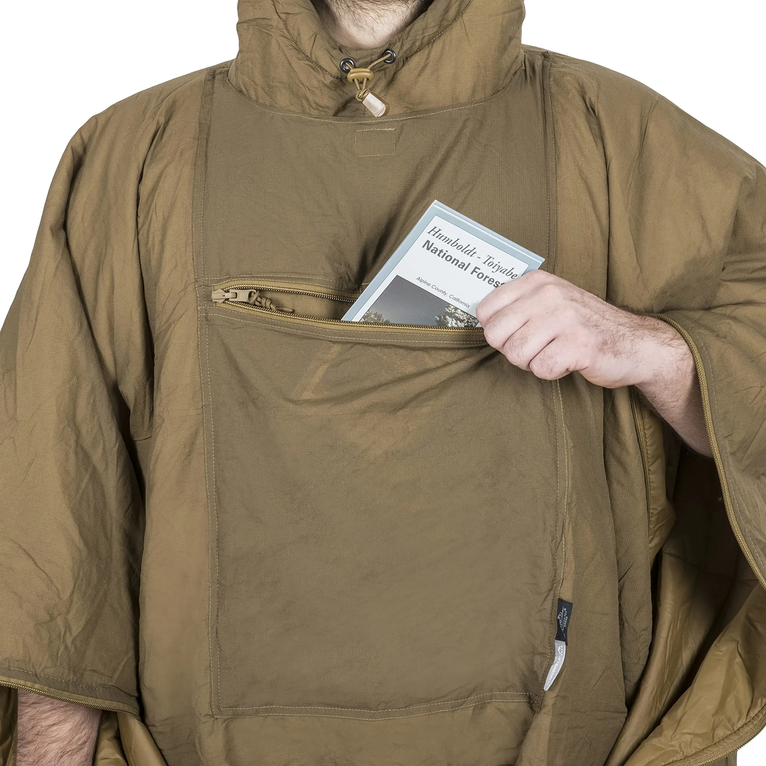 Helikon-Tex Swagman Roll Military Poncho, Bushcraft Line - Multi-Purpose Rain Poncho & Emergency Poncho - Survival and Military Gear - Woobie Blanket & Jacket (Alpha Green)