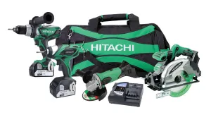 Hitachi 18.0V 4 Tool 4.0Ah Li-ion Cordless Combo Kit