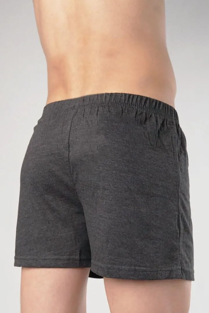 Jersey Boxer Shorts - Charcoal Grey