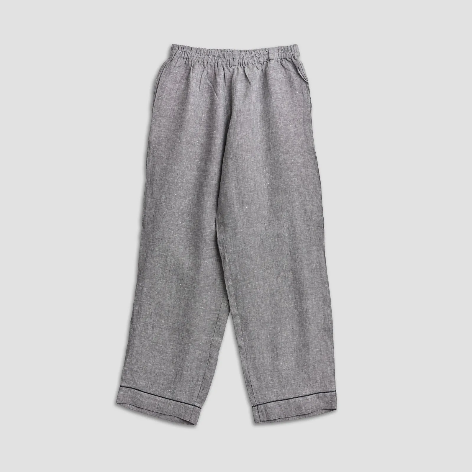 Men's Grey Linen Pyjama Trouser Set