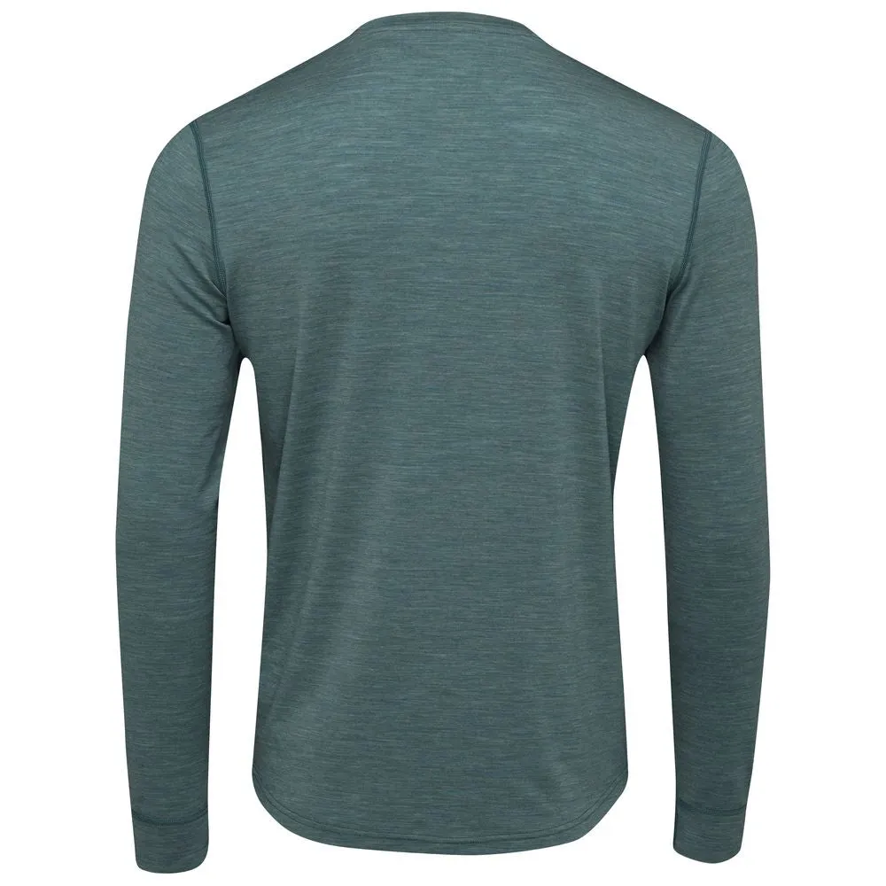 Mens Merino Blend 160 PJ Henley (Sage Melange)