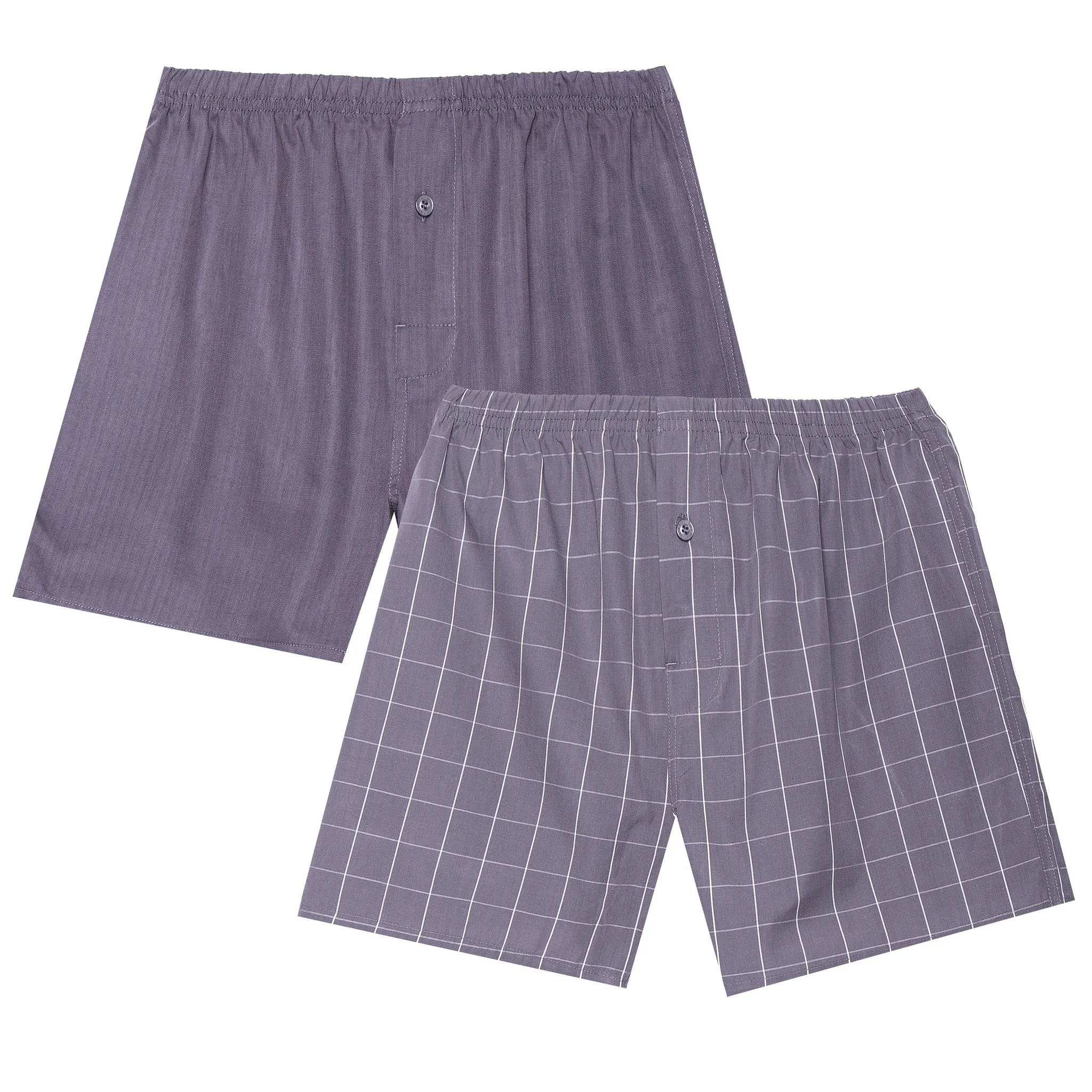 Men's Woven Cotton Boxers - 2 Pack