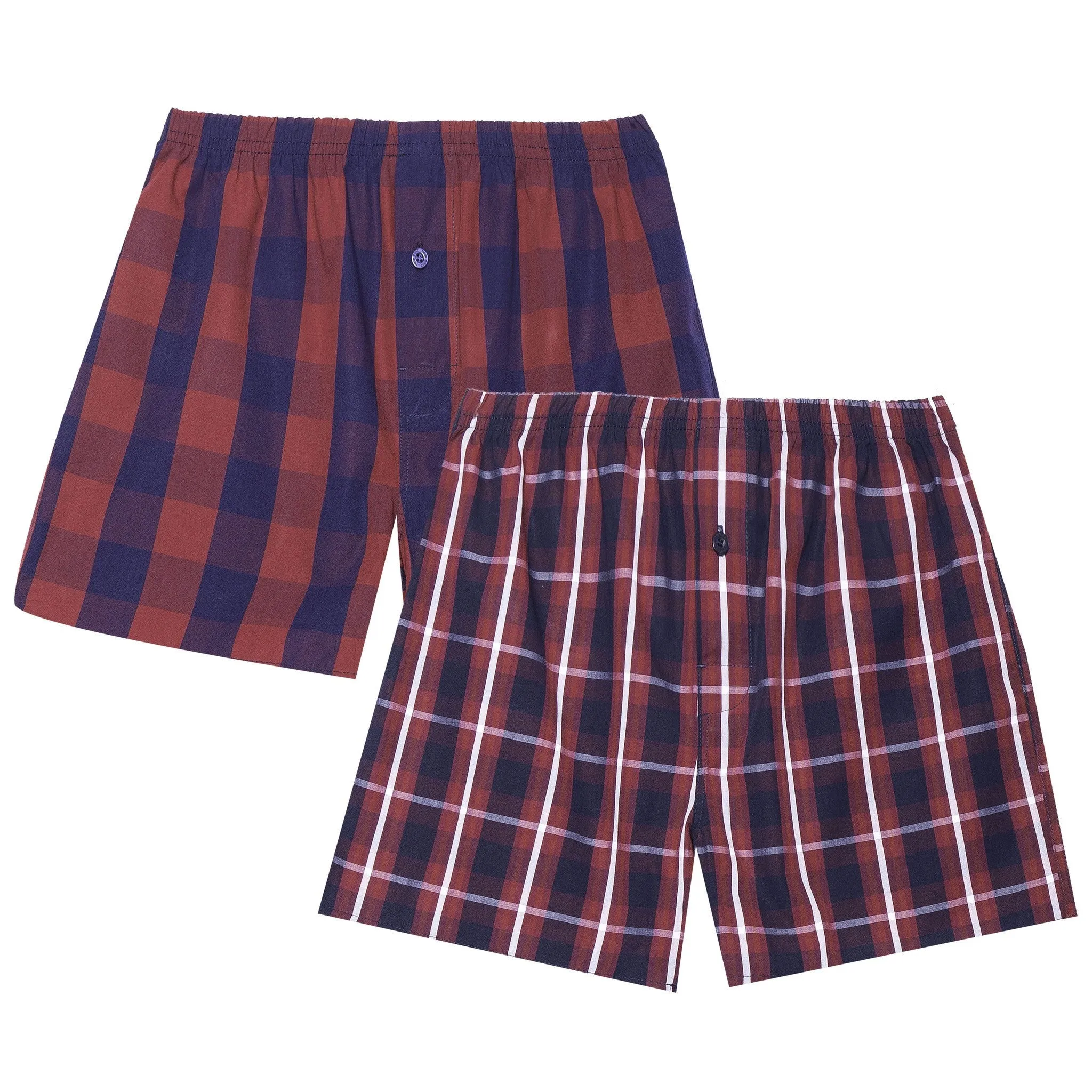 Men's Woven Cotton Boxers - 2 Pack