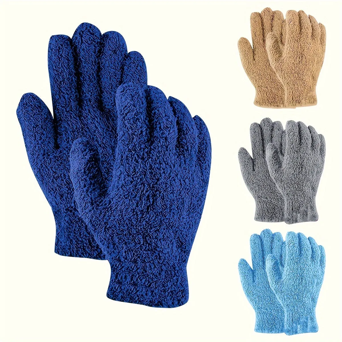 Microfiber Dusting Gloves Reusable Washable Cleaning Mittens for Home