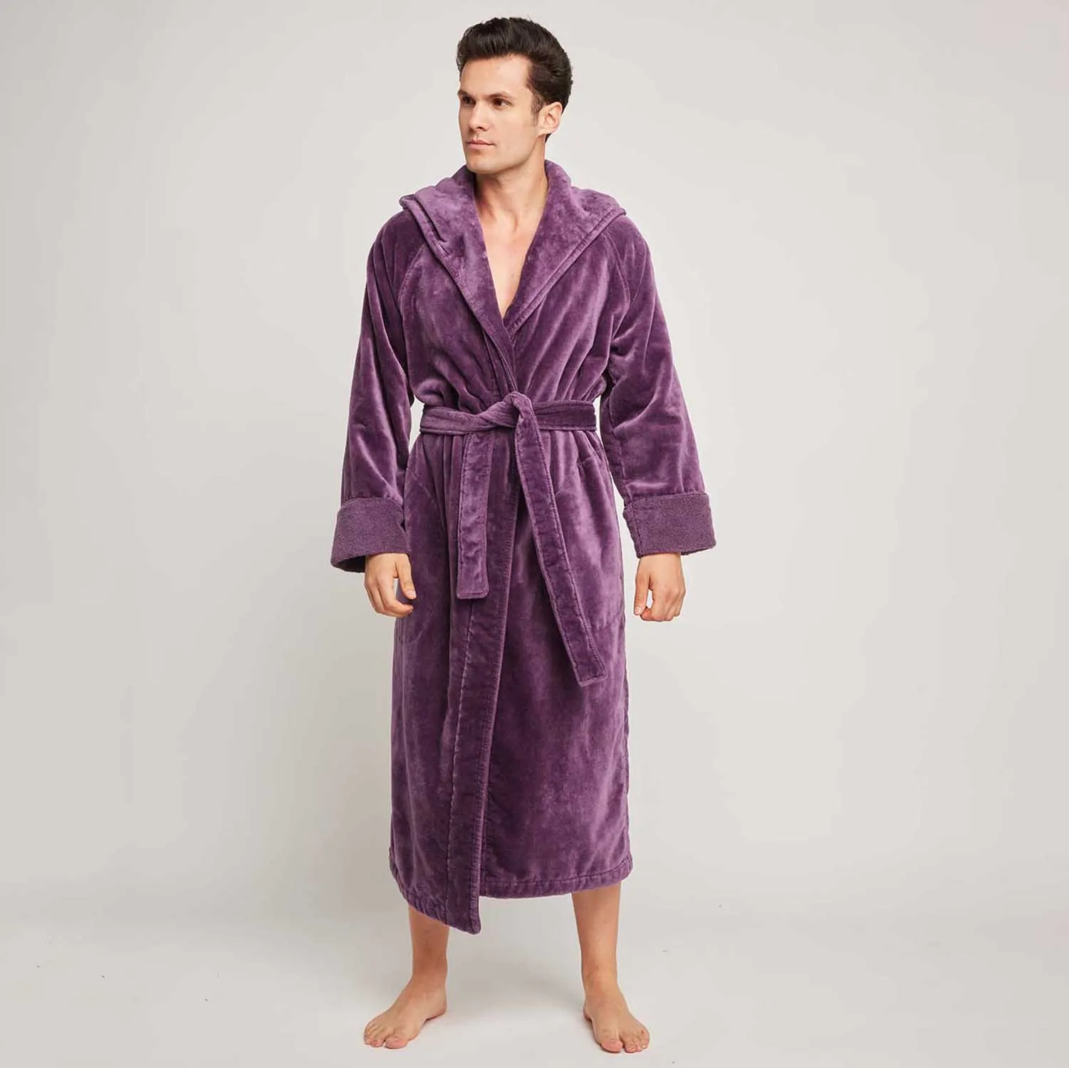 Organic Cotton Hooded Robe - Mens