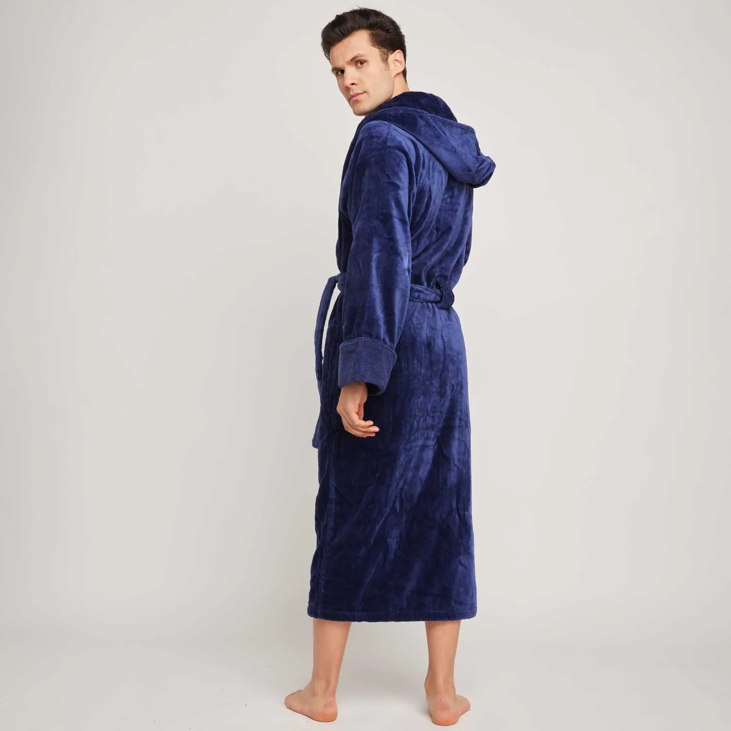 Organic Cotton Hooded Robe - Mens