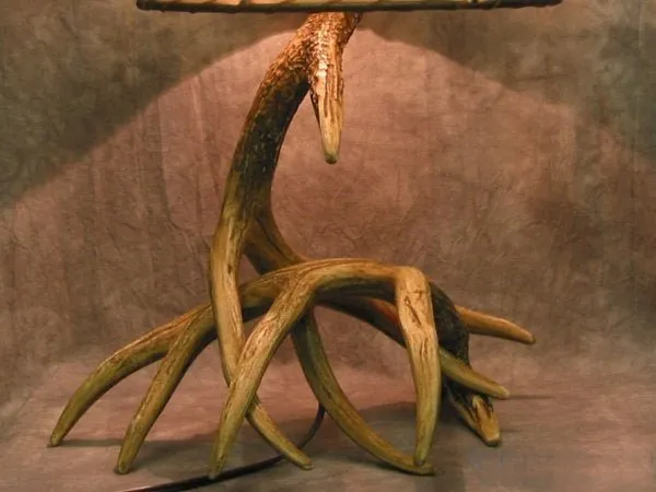 Whitetail Deer 2 Faux Antler Lamp