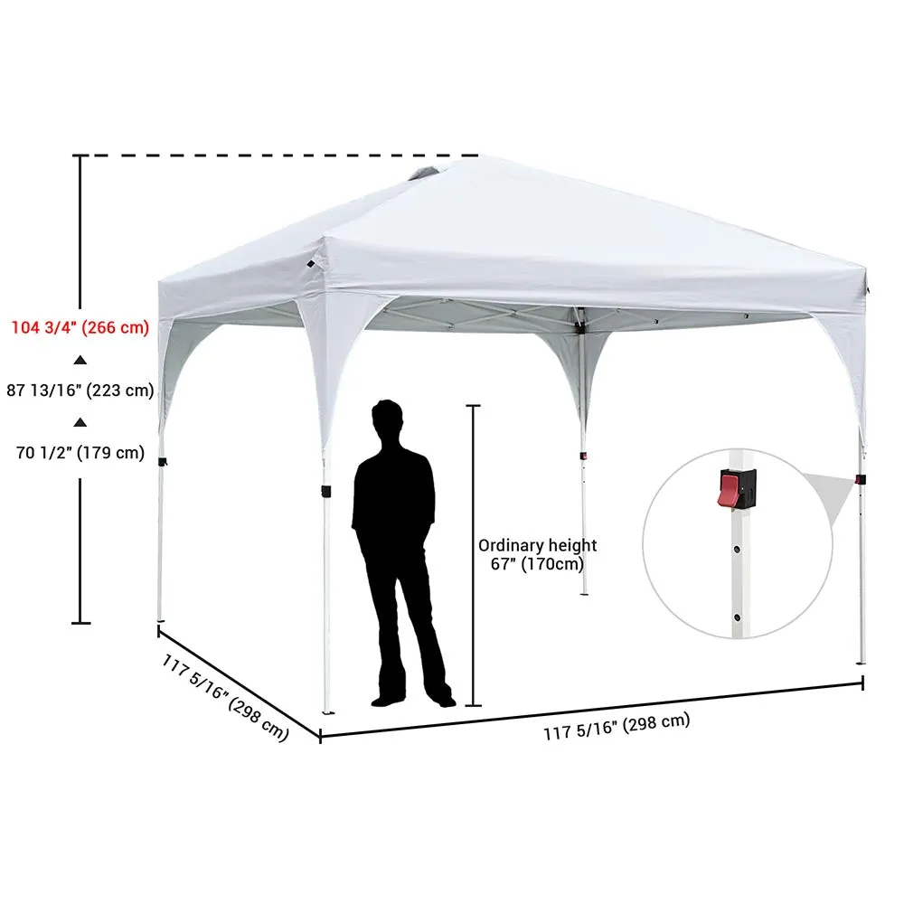 Yescom Ez Pop Up Canopy Tent 10'x10' Camping Shelter w/ Roller Bag